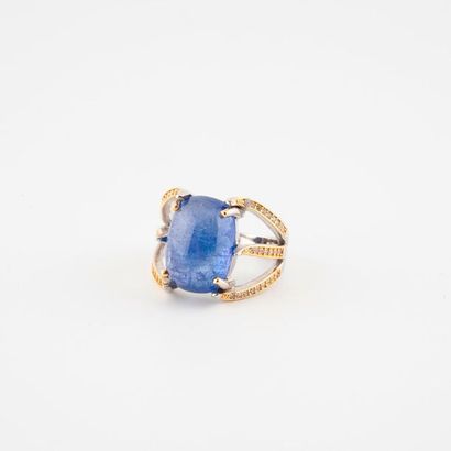 Silver and gold-plated silver ring (min....