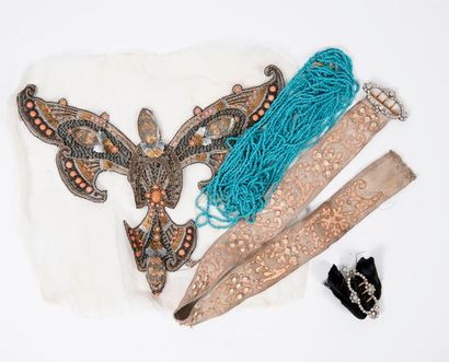 Two metal belt or shoe buckles decorated...
