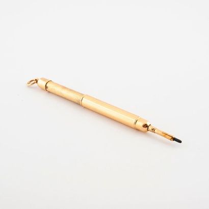 Mechanical pencil in yellow gold (750) with...