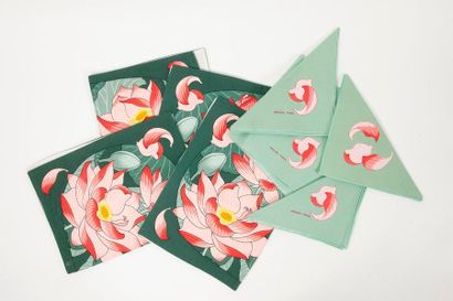 HERMES Paris


- Set of four printed cotton...