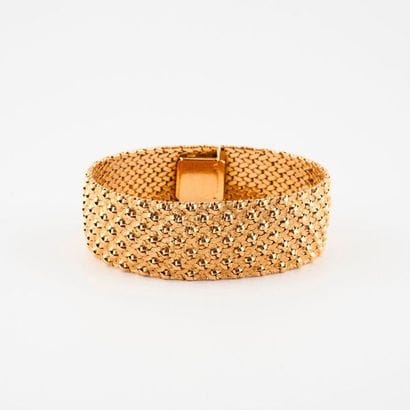 Yellow gold (750) ribbon bracelet (750) with...