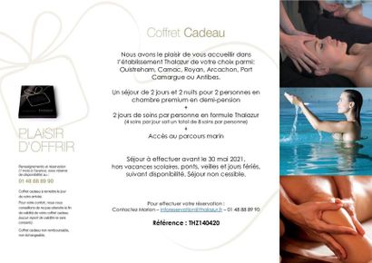 Thalazur 
A gift voucher valid in one of...