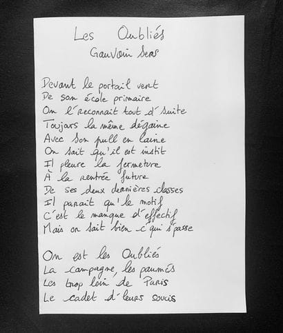 Gauvin SERS
Text Manuscript of the song 