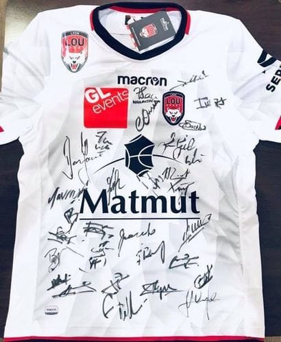 MAILLOT DEDICACE PAR L'EQUIPE DE RUGBY DU...