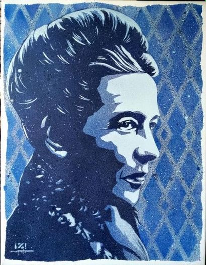 Rénald ZAPATA
Portrait of Simone de Beauvoir

Stencil...