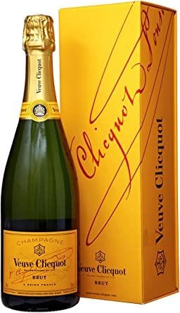 A box of 6 bottles of Veuve Clicquot cha...