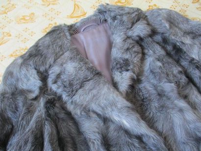 Grey fur coat size 40-42