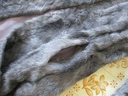 Grey fur coat size 40-42
