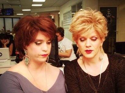 Catherine and Liliane's wigs offered by Alex...