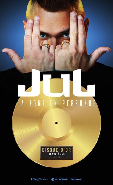 JUL
Disque d'or remis à l'artiste Jul pour...