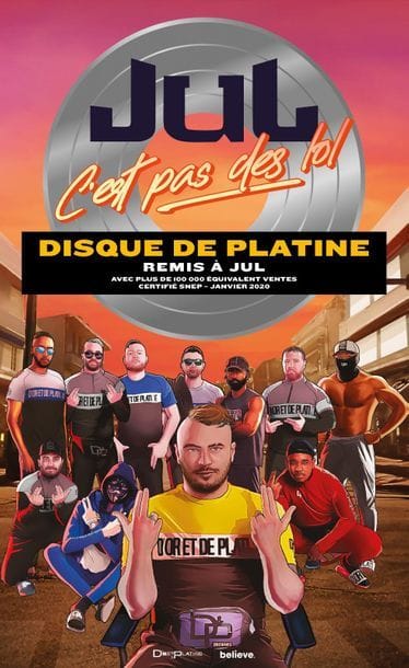 JUL
Disque de platine remis à l'artiste Jul...