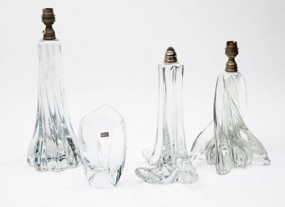 BACCARAT


Three crystal lamp bases.

Signed....