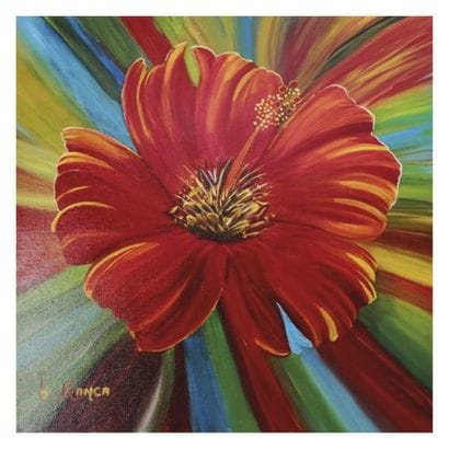 Bachellerie Françoise
Huile sur toile « Hibiscus...