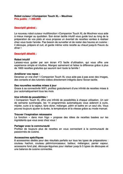 MOULINEX - ROBOT CUISEUR I-COMPANION TOUCH...