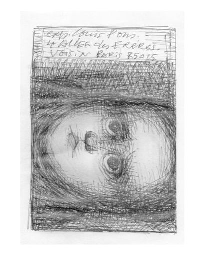 Louis PONS
Untitled, Ink on envelope - 11x16...