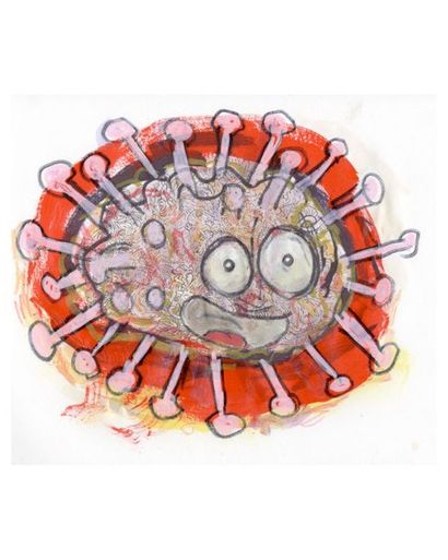 Baptiste César 
Abstract form mixed media...