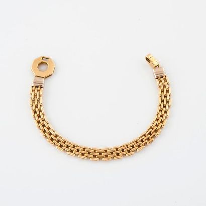 Bracelet en or jaune (750) à maille fantaisie....