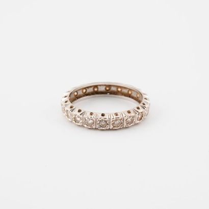 American wedding band in white gold (750)...