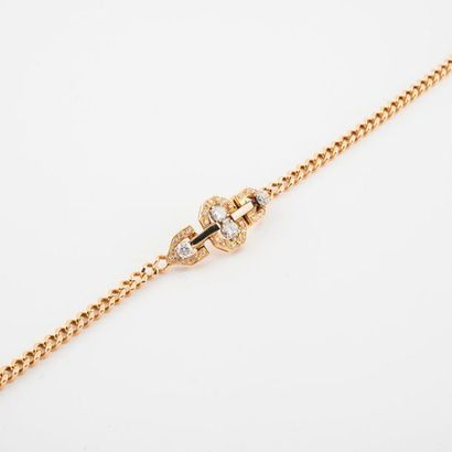 Yellow and white gold bracelet (750) with...