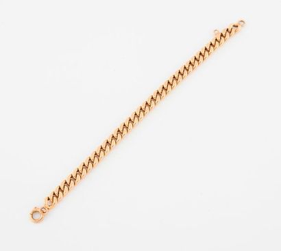 Yellow gold bracelet (750). 

Clasp spring...