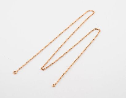 Thin neck chain in yellow gold (750) with...