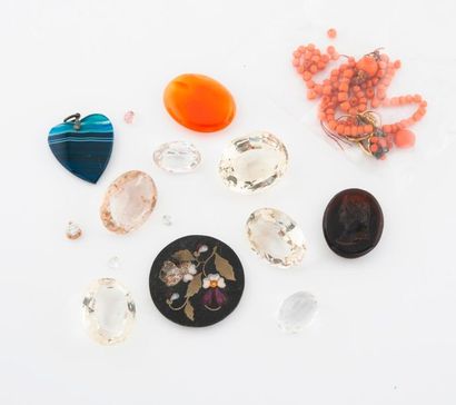 Small batch of paper-cut stones, including...
