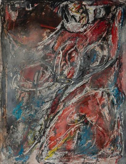Jacques DOUCET (1924-1993)
Sans titre. 
Gouache...