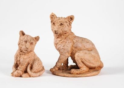 Robert GODEFROY (1928-2020)
Two lion cubs....