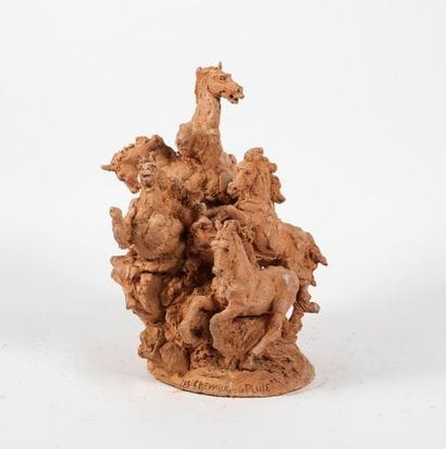 Robert GODEFROY (1928-2020)
Rain horses.
Terracotta....