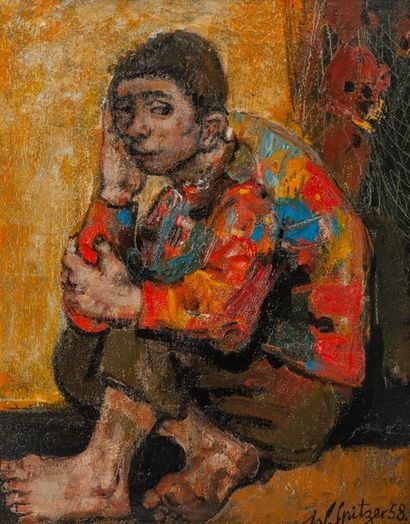 WALTER SPITZER (1927)
Idiot, 1958.
Huile...