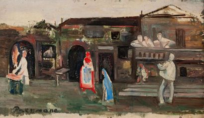 Joseph PRESSMANE (1904-1967)
Busy street.
Oil...