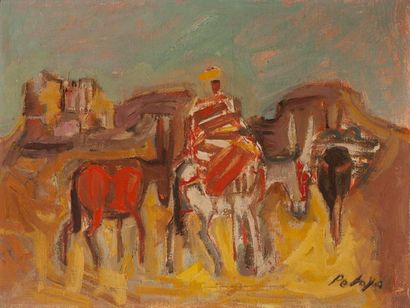José María PELAYO (1956)
La caravane.
Huile...