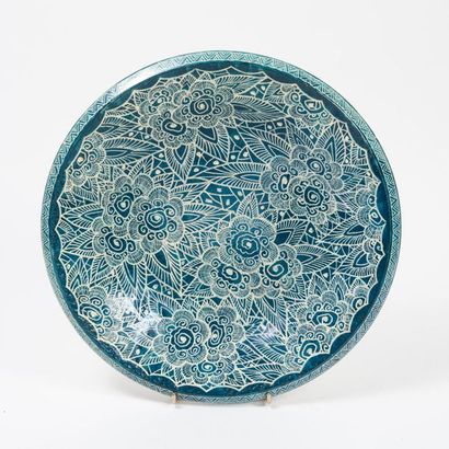 Edmond Lachenal (1855-1930)
Pedestal cut.
Earthenware...