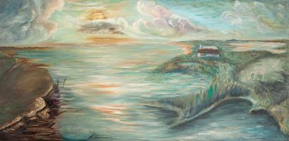 Robert GODEFROY (1928-2020)
Paysage de Camargue.
Huile...
