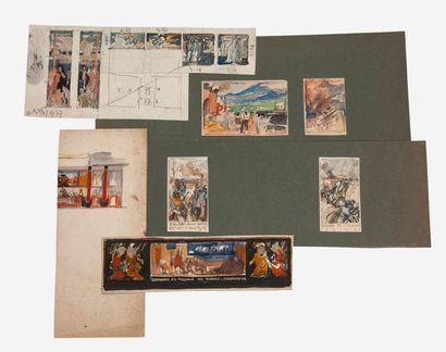 Charles FOUQUERAY (1869-1956), attribué à
Seven...