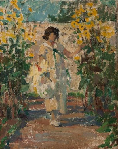 Ecole du XXème siècle
Woman in the garden....
