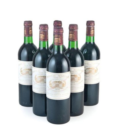 Château MARGAUX Six bouteilles, 1979.
Bon...