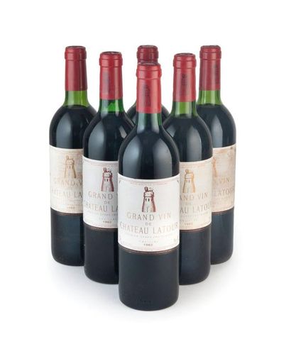 Château LATOUR Six bouteilles, 1982.
Bon...