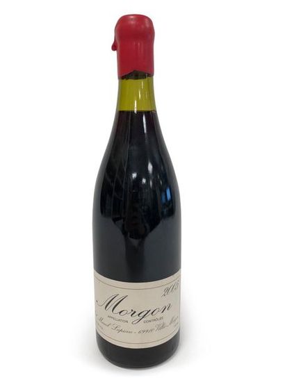 MORGON Une bouteille, 2005.
Marcel Lapierre.
Etiquette...