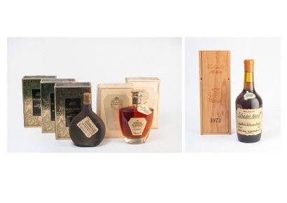 DUCASTAING Trois bouteilles d'Armagnac hors...