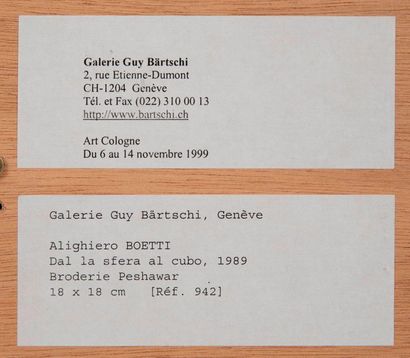 Alighiero Boetti (1940-1994)

*Dalla sfera...