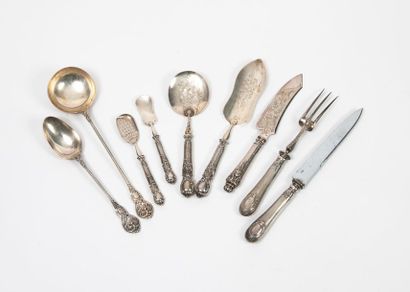 Pièces de service à cartouche rocaille, chiffrées...