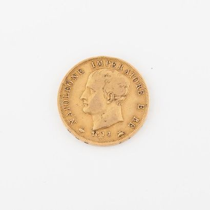 ITALIE
Pièce de 40 lire, Napoléon, 1814 M....