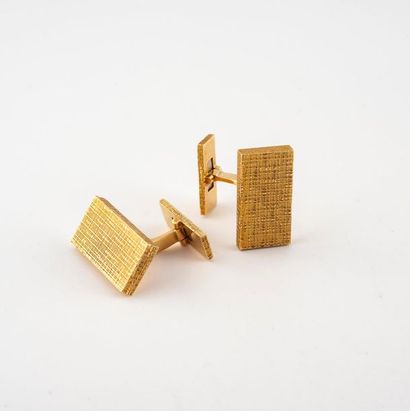 Paire de boutons de manchette en or jaune...