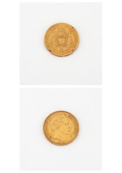 France
Pièce de 20 francs or, Napoléon III,...