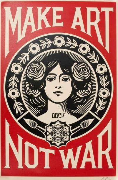SHEPARD FAIREY (1970)
Make Art Not War, 2020....