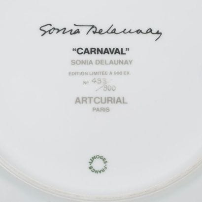 Sonia DELAUNAY (1885-1979)
Carnaval.
Assiette...
