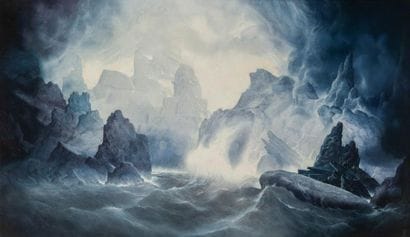Yves THOMAS (1937)
La tempête, 1988. 
Huile...