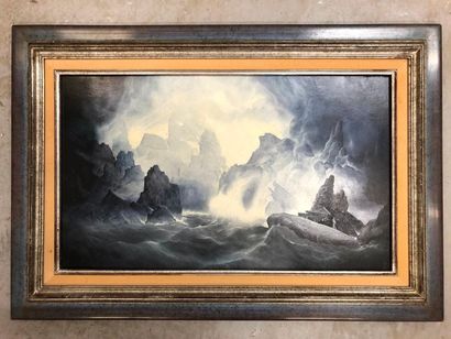 Yves THOMAS (1937)
La tempête, 1988. 
Huile...