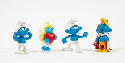 PEYO & PLASTOY Collectoys 
Set of four resin...